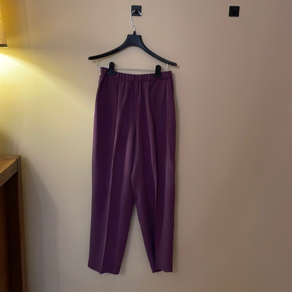 Via Seta Purple Parachute pants